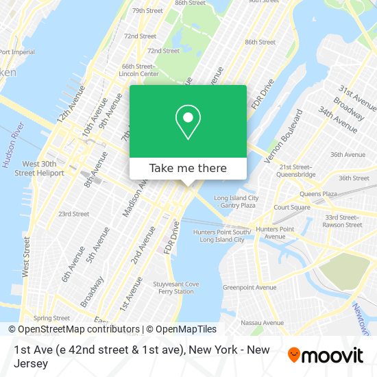 1st Ave (e 42nd street & 1st ave) map