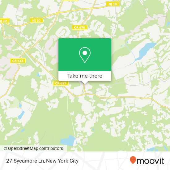 Mapa de 27 Sycamore Ln, Randolph, NJ 07869
