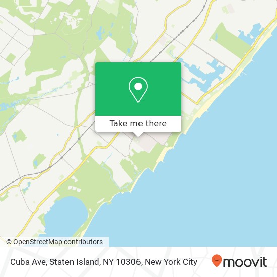 Mapa de Cuba Ave, Staten Island, NY 10306