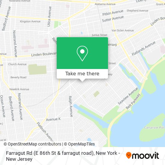 Mapa de Farragut Rd (E 86th St & farragut road)