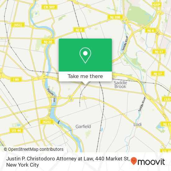 Justin P. Christodoro Attorney at Law, 440 Market St map