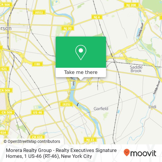 Mapa de Morera Realty Group - Realty Executives Signature Homes, 1 US-46 (RT-46)