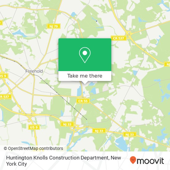 Huntington Knolls Construction Department map