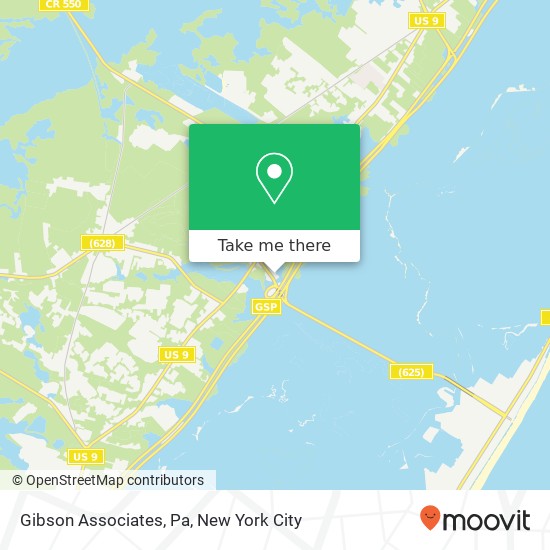 Mapa de Gibson Associates, Pa, 522 Sea Isle Blvd