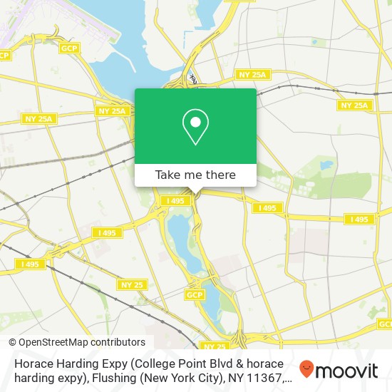 Mapa de Horace Harding Expy (College Point Blvd & horace harding expy), Flushing (New York City), NY 11367