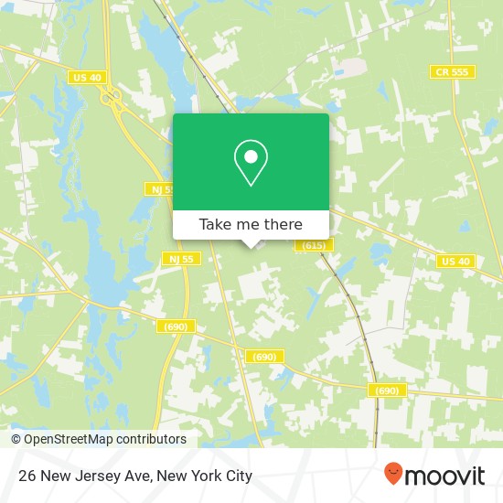 Mapa de 26 New Jersey Ave, Newfield (WILLOW GROVE), NJ 08344