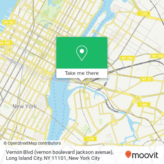 Mapa de Vernon Blvd (vernon boulevard jackson avenue), Long Island City, NY 11101