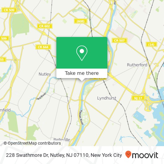 228 Swathmore Dr, Nutley, NJ 07110 map