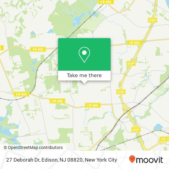 Mapa de 27 Deborah Dr, Edison, NJ 08820