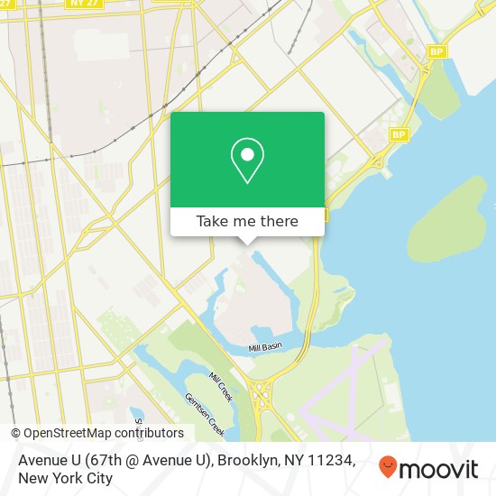 Mapa de Avenue U (67th @ Avenue U), Brooklyn, NY 11234