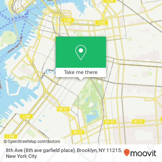 Mapa de 8th Ave (8th ave garfield place), Brooklyn, NY 11215