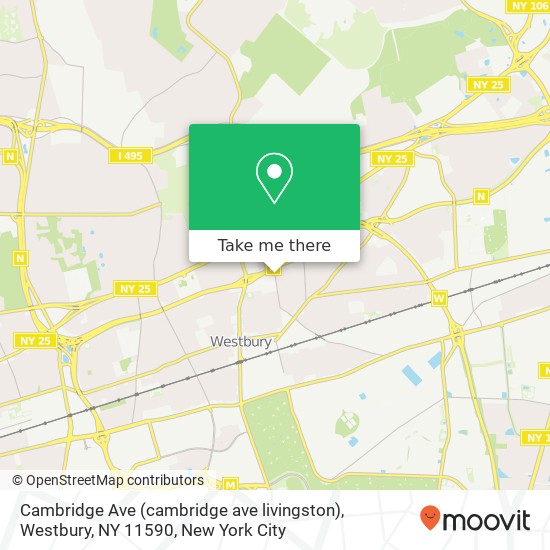 Cambridge Ave (cambridge ave livingston), Westbury, NY 11590 map