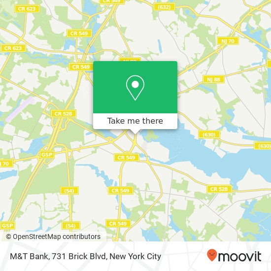 M&T Bank, 731 Brick Blvd map
