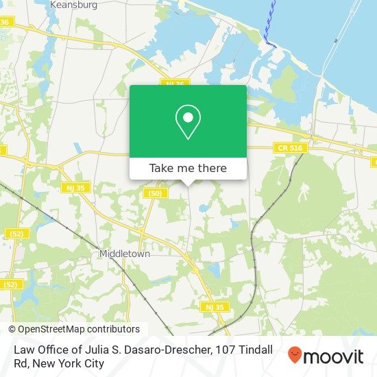 Mapa de Law Office of Julia S. Dasaro-Drescher, 107 Tindall Rd