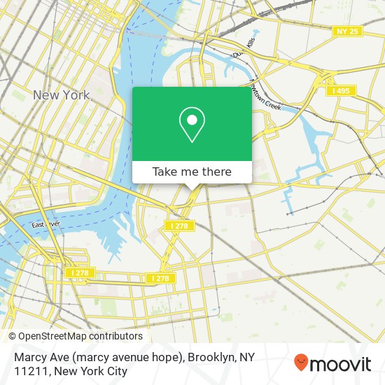 Marcy Ave (marcy avenue hope), Brooklyn, NY 11211 map