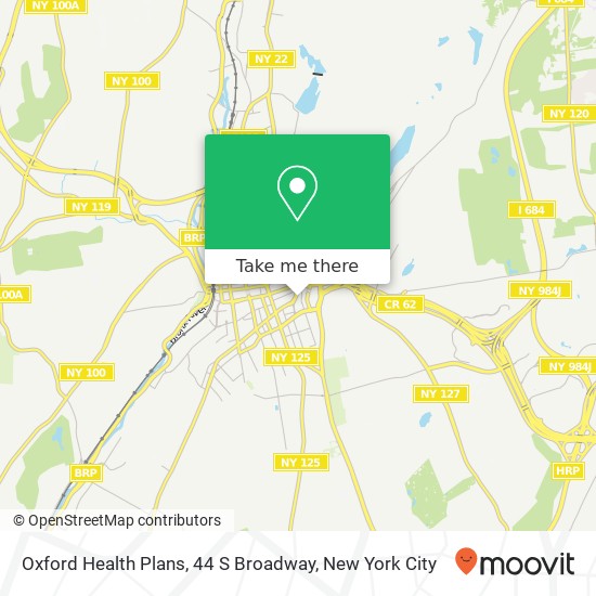 Oxford Health Plans, 44 S Broadway map