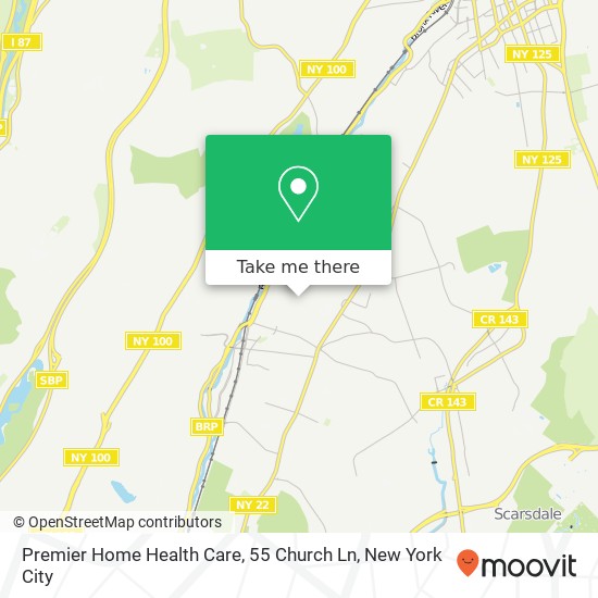 Mapa de Premier Home Health Care, 55 Church Ln