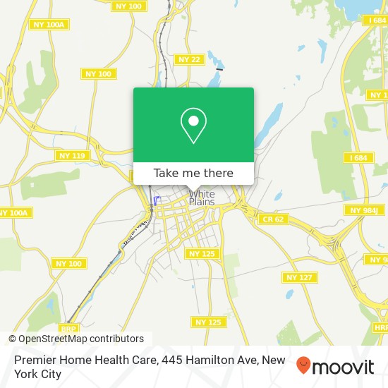 Mapa de Premier Home Health Care, 445 Hamilton Ave