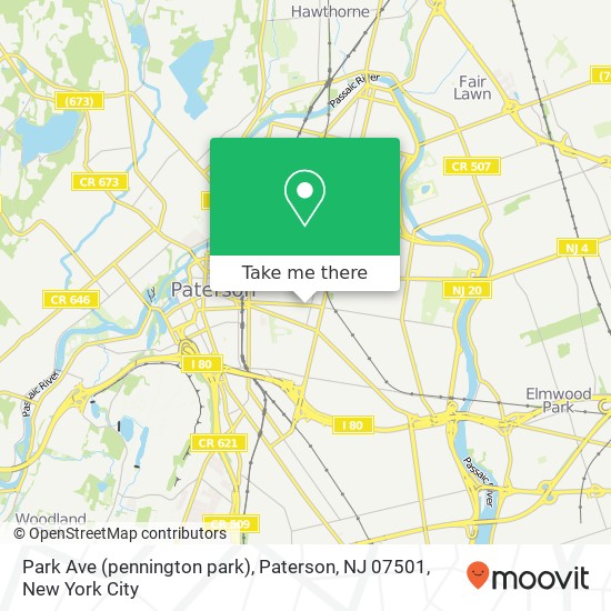 Park Ave (pennington park), Paterson, NJ 07501 map