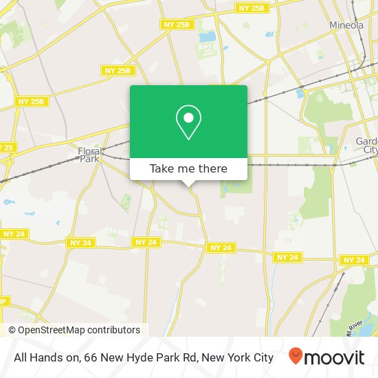 Mapa de All Hands on, 66 New Hyde Park Rd