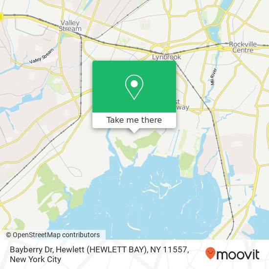 Bayberry Dr, Hewlett (HEWLETT BAY), NY 11557 map