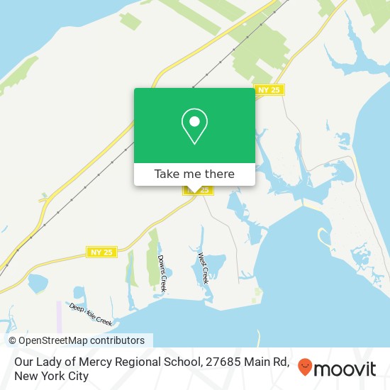 Mapa de Our Lady of Mercy Regional School, 27685 Main Rd