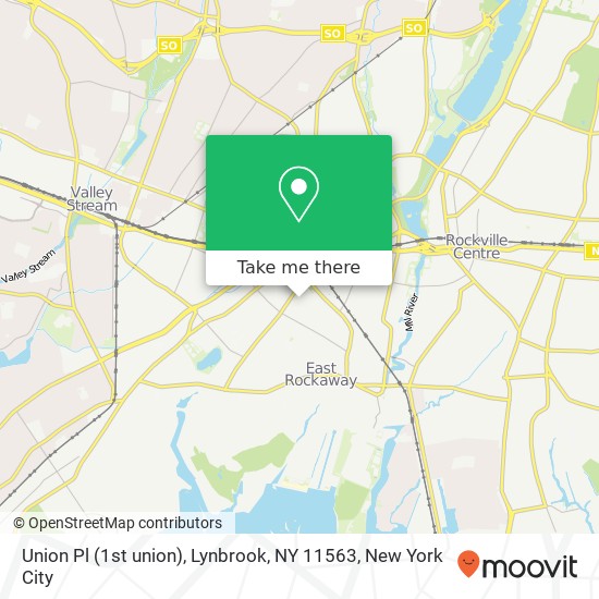 Mapa de Union Pl (1st union), Lynbrook, NY 11563