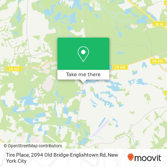 Tire Place, 2094 Old Bridge-Englishtown Rd map