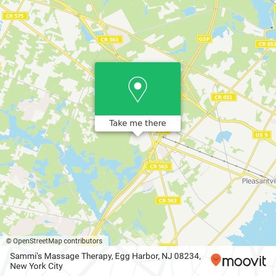 Sammi's Massage Therapy, Egg Harbor, NJ 08234 map