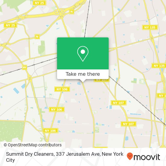 Mapa de Summit Dry Cleaners, 337 Jerusalem Ave