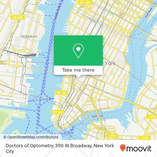 Mapa de Doctors of Optometry, 390 W Broadway