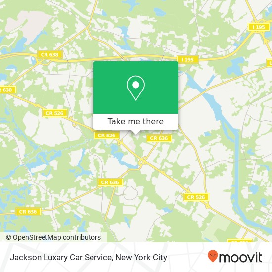 Mapa de Jackson Luxary Car Service