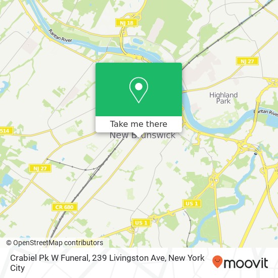 Mapa de Crabiel Pk W Funeral, 239 Livingston Ave