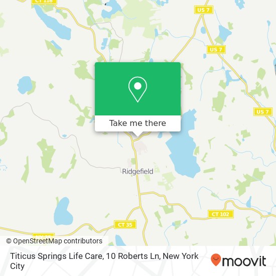 Mapa de Titicus Springs Life Care, 10 Roberts Ln
