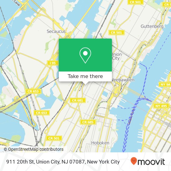 911 20th St, Union City, NJ 07087 map