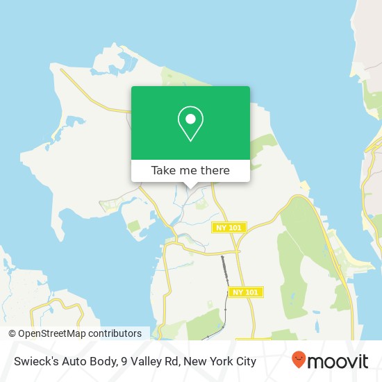 Mapa de Swieck's Auto Body, 9 Valley Rd