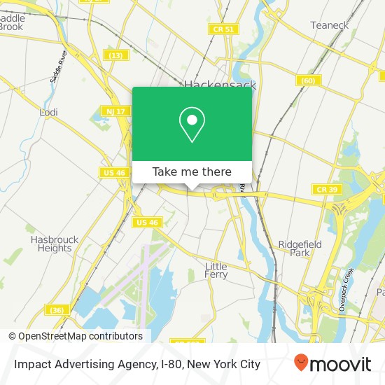 Impact Advertising Agency, I-80 map