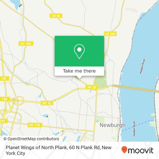 Mapa de Planet Wings of North Plank, 60 N Plank Rd