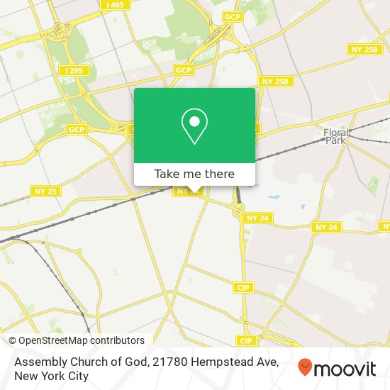 Mapa de Assembly Church of God, 21780 Hempstead Ave