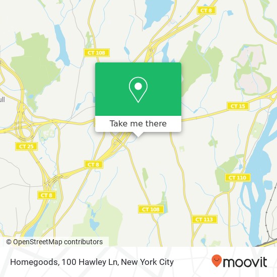 Mapa de Homegoods, 100 Hawley Ln