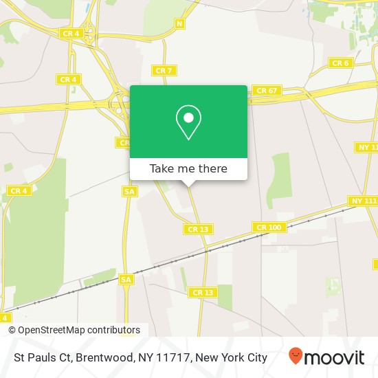 Mapa de St Pauls Ct, Brentwood, NY 11717