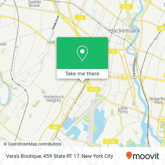 Mapa de Vera's Boutique, 459 State RT 17