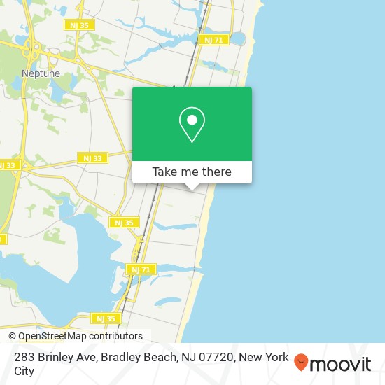283 Brinley Ave, Bradley Beach, NJ 07720 map