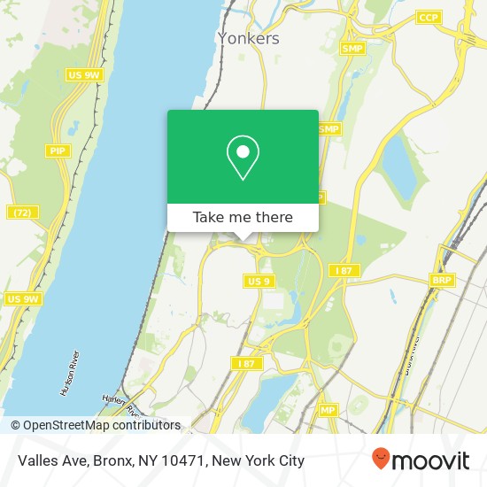 Mapa de Valles Ave, Bronx, NY 10471