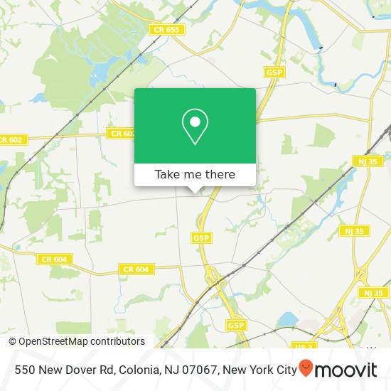 550 New Dover Rd, Colonia, NJ 07067 map
