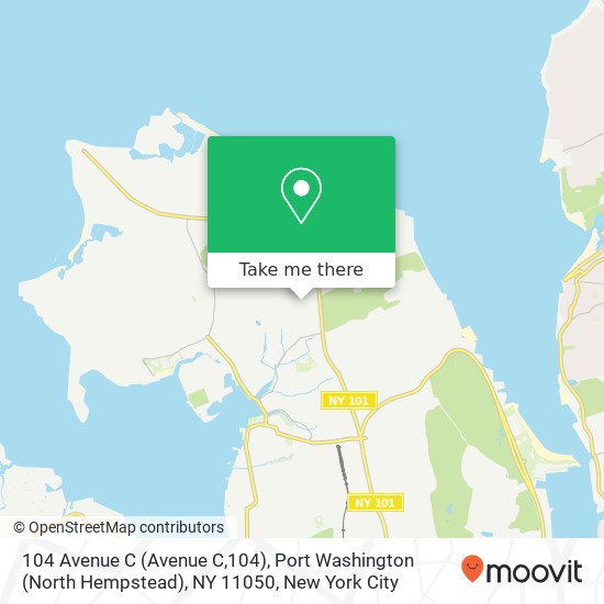104 Avenue C (Avenue C,104), Port Washington (North Hempstead), NY 11050 map
