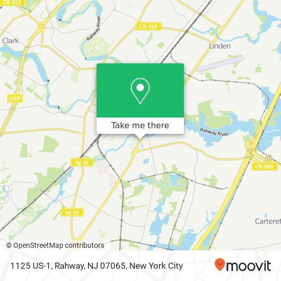 Mapa de 1125 US-1, Rahway, NJ 07065