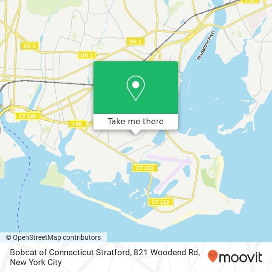 Mapa de Bobcat of Connecticut Stratford, 821 Woodend Rd