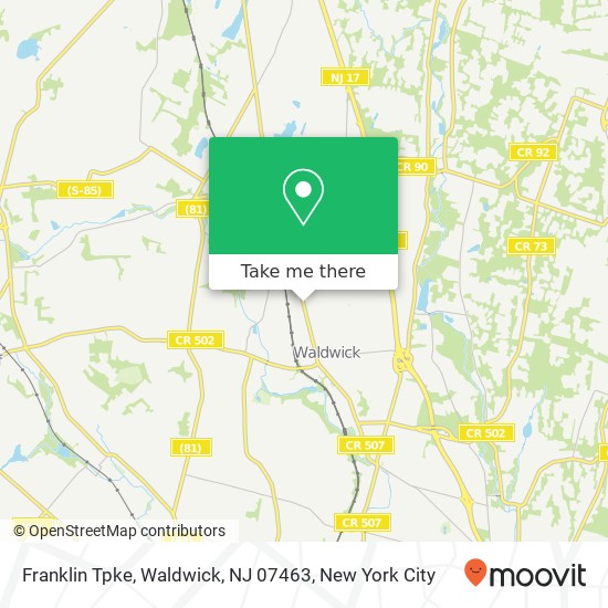 Mapa de Franklin Tpke, Waldwick, NJ 07463