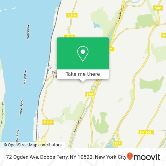 Mapa de 72 Ogden Ave, Dobbs Ferry, NY 10522